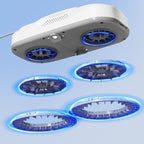 Tosima W5 Window Cleaning Robot, Dual Direction Auto-Spray Smart Window Cleaner with Triple Safety System, Smart Navigation, Remote Control, for All Smooth Surfaces, with 8 Rags, White