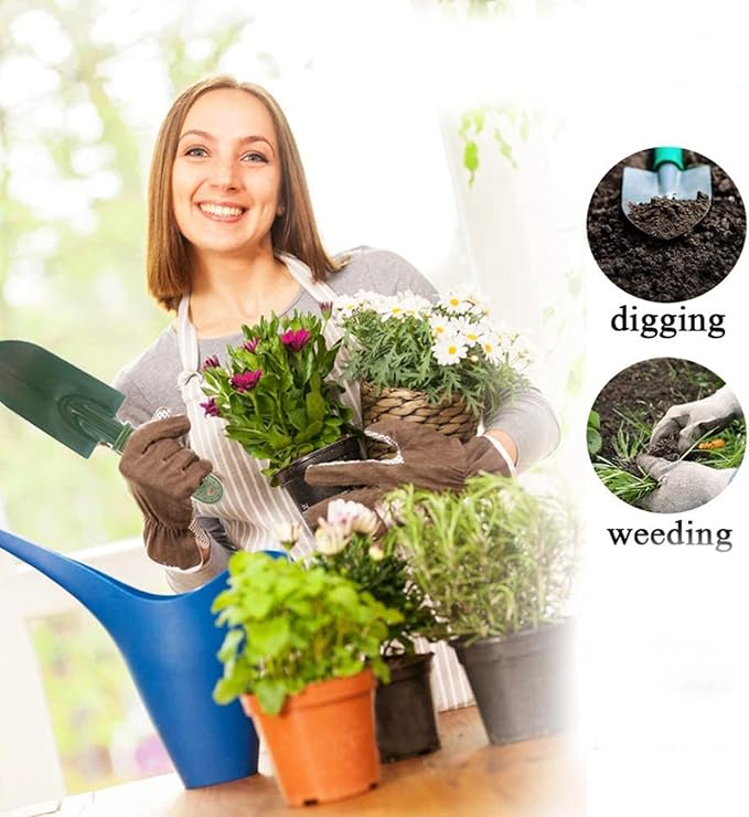 Garden Tool Shovel for Digging Gardening Trowel for Lawn Planting Alloy Spade Plastic Handle Anti Slippery