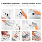 K&F CONCEPT Newly Upgraded 11-in-1 Keyboard Cleaning Kit with Extra 60ml Cleaner - Multifunction Electronic Device Cleaner Set for Cell Phone Tablet PC Camera Keyboard Earbud