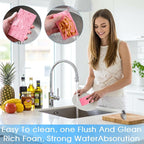 100pcs Kitchen Sponges Bulk Natural Sponges for Dishes Reusable Dish Sponge Scrub Compressed Wood Pulp Sponge Non-Scratch Cleaning Spongefor Kids DIY Kitchen Bathroom Household