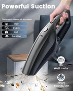 Handheld Vacuum Cordless, Car Vacuums Powerful with Rechargeable Battery, Portable Hand Held Vacuum Cordless with Washable HEPA Filter, Mini Vacuums Kit for Men and Women