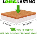 Biodegradable Natural Kitchen Sponge，Eco Friendly Sponges for Dishes,Compostable Cellulose Sponge with Natural Plant Based Coconut Walnut Sustainable Scrubber Sponge Pack of 12