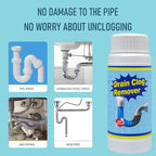 Wild Tornado Sink and Drain Cleaner, Wild Tornado Drain Clog Remover, Powerful Sink Cleaner Powder Fast Foaming for Kitchen Toilet Pipe Quick Cleaning Tool Clog Remover
