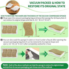 Sponges Kitchen Natural Dish Sponge Plant-Based Biodegradable Compostable Cellulose with Coconut Scrubber Sponge Non Scratch Eco Friendly Kitchen sponges for Kitchen Dishes