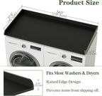 Washer Dryer Countertop, Laundry Room Organization and Storage, 27.6" x 54" Wood Laundry Countertop for Washer and Dryer, Black