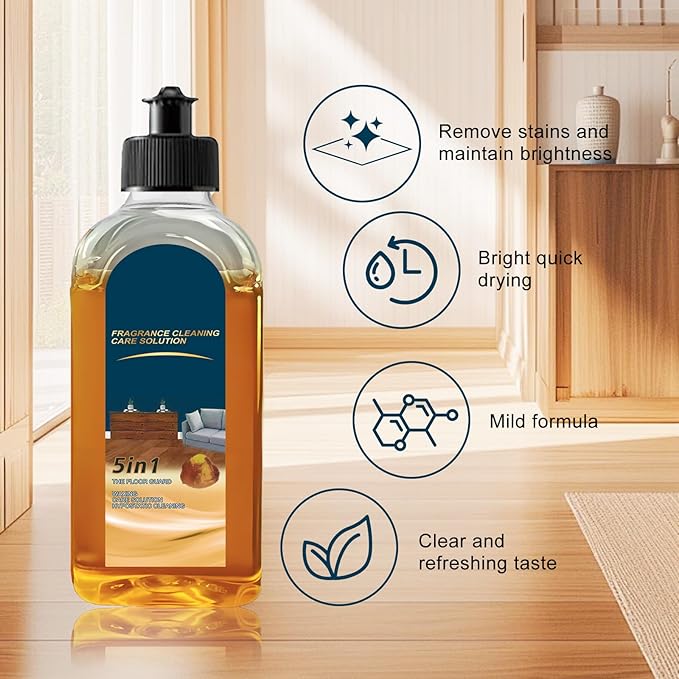NBDIB 500ml Spainho Floor Cleaner, 5 In 1 Floors Cleaners, 2025 New Cleaner & Polish Solution for Hardwood Floors, Protect and Restore Luster For Marble, Floor Tiles, Ceramic Surfaces (1)