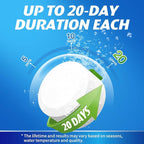 Toilet Bowl Cleaner Tablets - 20 PCS Automatic Bleach Toilet Cleaner Tablets, Slow-Releasing Deodorizing & Descaling, Powerful Bathroom Tank Cleaner