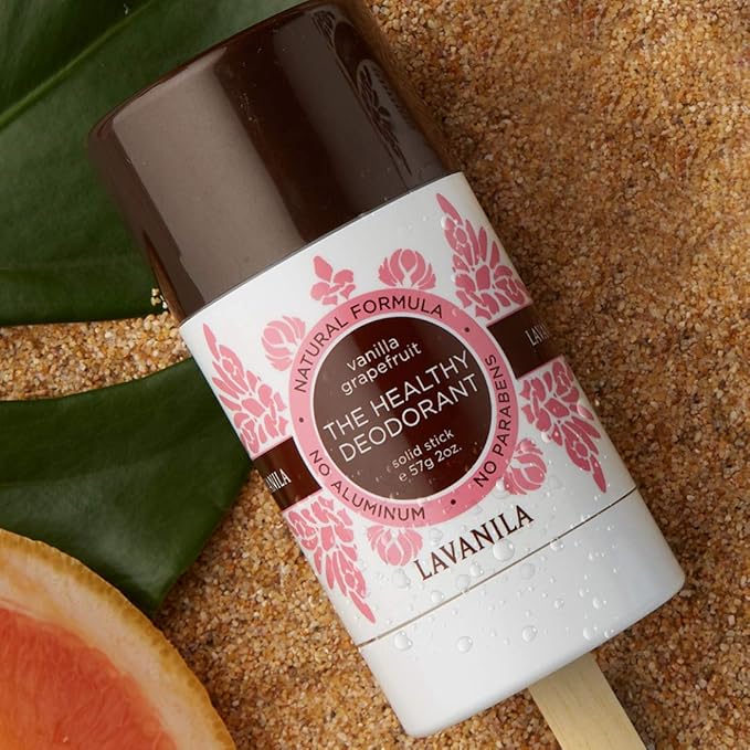 Lavanila Vanilla Grapefruit Deodorant for Women 2-Pack (2 Oz Each) - Natural Aluminum Free Solid Stick Deodorant, Made In USA, Vegan