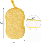 Multipurpose Kitchen Scrub Sponges, Heavy Duty Cleaning Non-Scratch Scrub Sponge, Reusable Microfiber Sponge for Household Cleaning, Random Colors (Multicolour)