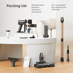 Cordless Vacuum Cleaner, 30Kpa Stick Vacuum with Anti-Tangle Brush and Green Headlight, Self-Standing, Up to 45Mins Runtime, Wireless Vacuum Cleaner for Pet Hair, Carpet, Hard Floor, Home