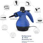 Comforday Handheld Pressurized Steam Cleaner - Multi-Purpose Steamer with 9-Piece Accessories Steam Cleaning Machine for Stain Removal, Curtains, Car Seats, Floor, Window (Blue)