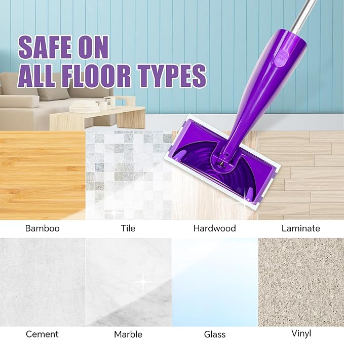 50 Count Disposable Wet Pads Refill for Swiffer Wet Jet Spray Mop,Wet Jet Pads for All Floor Types,Disposable Multi Surface Wet Jet Hardwood Floor Cleaner for swiffer Wet Pads Refill