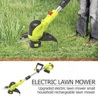 String Trimmers 21V 8-inch Cordless Weed Trimmer with Auto Line Feed, 2 X 2.0Ah Battery Powered Grass Cutter Lawn Edger Fast Charger Included
