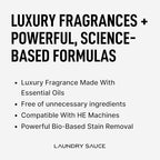 Laundry Sauce - Signature Bundle Italian Bergamot, Scented Laundry Detergent Pods & Scent Booster, Fabric Softener, Dryer Sheets, Fabric Protection, Essential Oils, Long Lasting Luxury Fragrance