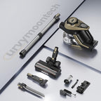 Cordless Vacuum Cleaner, 30Kpa Home Stick Vacuum, Smart Display & 1.5L Dust Cup, 55mins Max Runtime, Rechargeable Lightweight Handheld Vavuum for Pet Hair/Carpet/Hardwood Floor/Car (Golden)