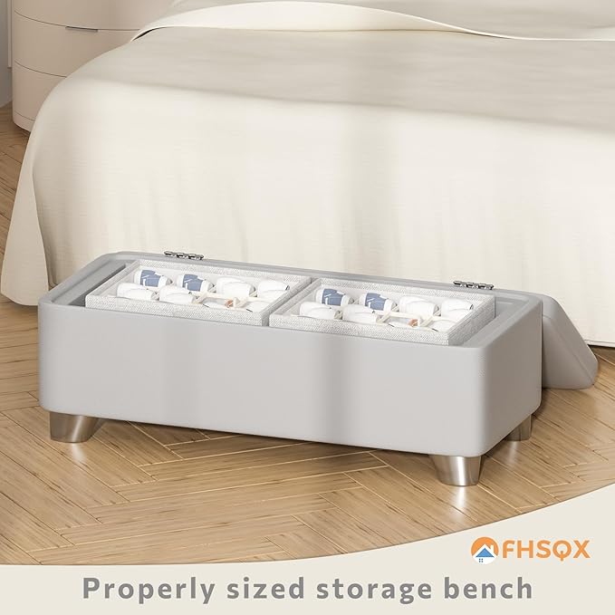 FHSQX 2 Pack Shoe Organizer for Closet,Fits up to 24 Pairs,Fabric Shoe Storage Bins,Large Shoe Box Storage Containers with Bottom Support for Shoes (Gray, (16.5 * 12.6 * 9.5) x1)