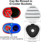 4 Pack Microfiber Flat Mop Head Refills for O-Cedar EasyWring & RinseClean Systems, Easy to Clean Corners, Ceilings, Walls
