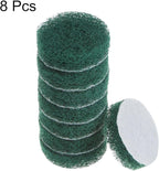 HARFINGTON 8pcs Drill Power Brush 2 inch Tile Scrubber Scouring Pads 180-240 Grit for Bathroom Kitchen Household Cleaning