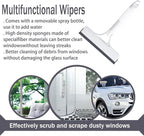 3 in 1 Spray Squeegee, 3 in 1 Window Cleaning Scraper, Window Squeegee with Spray, WindowSqueegee Cleaner Tool with SprayBottle for Glass, Flooring and Tiles, etc (White)