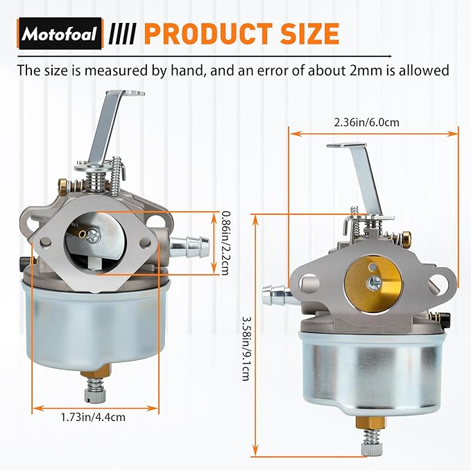 632230 Carburetor for Tecumseh 5 HP 6 HP 632272 631828 631067 631067A H30 H50 H60 HH60 HH70 Engines 4 Cycle Engine Troy Bilt Tiller Toro Snowblower Sears Tillers 47279 carb with Gasket