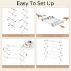 APEXCHASER Drying Rack Clothing, Clothes Drying Rack Foldable, Laundry Drying Rack Expandable, Small Clothe Hanger for Baby Clothes Towels Bibs, Socks, Clothes Airer for Indoor & Outdoor Use, White