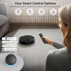 MONSGA Robot Vacuum and Mop Combo, 5000Pa Robotic Vacuum with 3.5L Self Emptying Station, Lidar Navigation Robot Vacuum Cleaner, 180mins Runtime, APP/Remote/Voice Control, for Hard Floors and Carpets