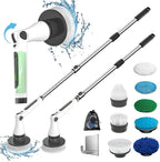 MGLSDeet Electric Spin Scrubber with 8 Replaceable Brush Heads Rechargeable Cleaning Brush, Cordless Power Scrubber, Electric Scrubber for Cleaning Bathroom, Bathtub, Tile