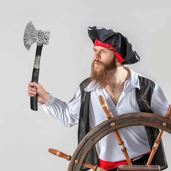 Viking Axe Prop,Plastic Toy Axe Viking Costume Accessories,Halloween Pirate Axe Cosplay Party