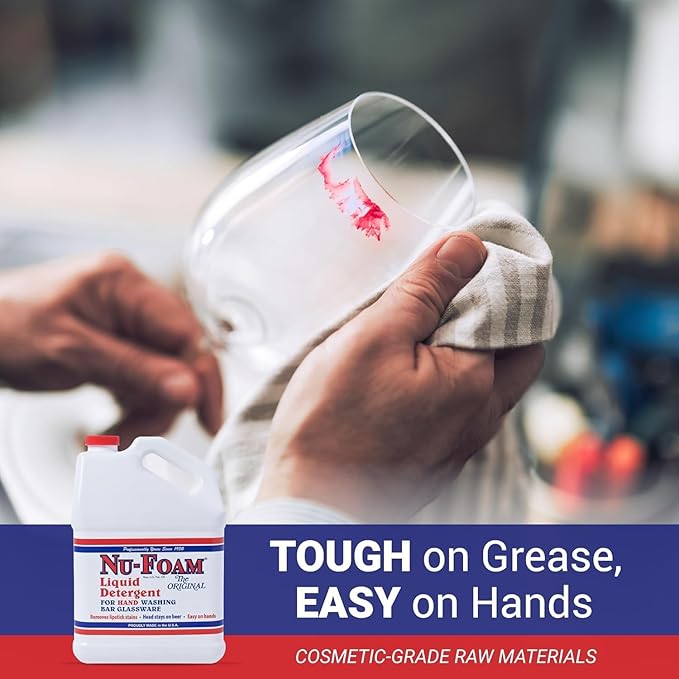Low Low Suds Liquid Detergent for Bar Glassware - Original Streak-Free Solution - Hand Washing Bar, Tavern, Brewery Supplies - Concentrated (5 Gallon Pail)