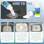 3PCS 2026 New Multi-functional Wild Tornado Pipe Dredge,Powerful Sink Cleaner Powder Fast Foaming for Kitchen Toilet Pipeline Quick Cleaning Tool