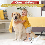 Steam Cleaner for Home, 15s Heat-Up, 1.6L Water Tank, 3-Level Adjustable Handle, Handheld Steam Cleaner for Car Detailing, Dirt, Furniture, Couch, Floor Tile, Bathroom, Bed Bugs, 12Pcs Accessories