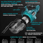 Cordless Vacuum for Makita Battery, 5 in 1 Handheld Electric Vacuum Cleaner with 500W Powerful Motor, 46 CFM Portable Hand Vacuum with Filtration HEPA for Floor, Carpet, Car (Battery Not Included)