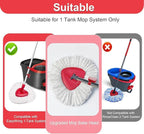 Spin Mop Head Replace Compatible with O Cedar EasyWring 1 Tank, Upgraded Scrub Brush and Base, 2 Microfiber Mop Replacement Head, 1 Handle, Easy to Install Attachments