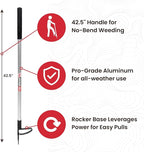 Farmhand WeederPro – 42.5" Stand-Up Weed Puller Tool for Deep Root Removal | No Bending or Kneeling | Heavy-Duty Manual Garden Weeder for Effortless Use