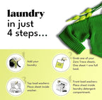 Zero Trace All Natural Laundry Detergent Sheets Eco Friendly - Laundry Soap - Travel Laundry Detergent with Fresh Scent (72 Loads 36 Sheets)