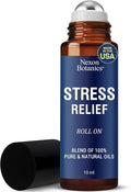 Stress Relief Essential Oil Roll-On Blend 10 ml - Natural Stress Relief with Lavender, Geranium & Frankincense Oils Roller - Pure & Calming Aromatherapy - Nexon Botanics