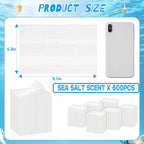 600 Count Dryer Sheets Bulk Fabric Softener Sea Salt Scent Dryer Sheets Naturally Softens and Removes Static Cling, Ideal for Large Households, Sensitive Skin