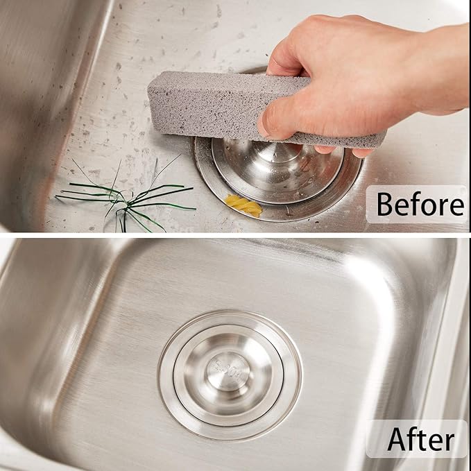 20 Pieces Pumice Stones for Cleaning - Pumice Scouring Pad, Stick Cleaner for Removing Toilet Bowl Ring, Bath, Household, Kitchen, Pool, 5.9 x 1.4 x 0.9 Inch(Gray)