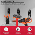 Garage Tool Storage Wall Hook Assortment Set: 15PCS Heavy Duty Large Hanger Garden Tool Organizer Ladder Bike Rack Yard Tool Holder Shed Shovel Metal Screw Organization Bicycle Steel Bracket