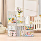 Stackable Storage Bins,Clear Acrylic Display Case, Acrylic Boxes with Lids, Stackable Storage for Handbags & Purse, Magnetic Lid Storage Bins for Home Organization-1 Pack