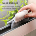 Window Cleaning Brush,Multifucation Groove Cleaning Brush for Household Use, 3 in 1 Window Sliding Door Track Cleaner, Sill, Tile Lines, Shutter, Car Vents, Keyboard, Small Spaces Clean Kit