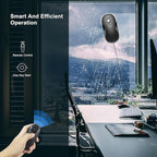 Tosima W3 Window Cleaning Robot - Dual Direction Auto-Spray Smart Window Cleaner with Triple Safety System, Smart Navigation, Remote Control, for All Smooth Surfaces, with 12 Rags, Black