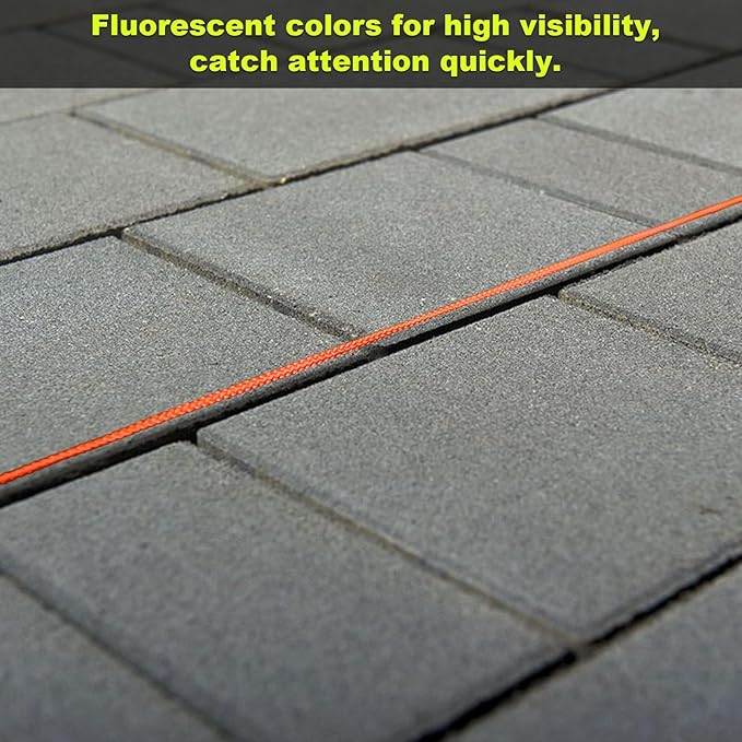 Mason Line String Line - #18 Braided Nylon String - 500 Ft Length - Nylon with Reloadable Line Reel Twine for Gardening Or Masonry Tools - Perfect Construction String (Orange)