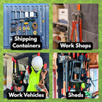 GATOR MAGNETICS MIDI 2.5 & 4" Open Hooks, 25 lb Heavy Duty Magnetic Hooks for Steel Surfaces, Patented Easy-Release, Non-Slip Grip – Storage & Organization, Garage, Shed, Home, Cleaning Tools -6 Pack