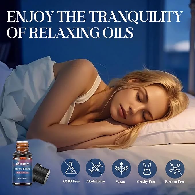 Relax Diffuser Oil, Eessential Diffuser Oil for Home, Humidifiers, Candle Making, Aromatherapy - Stress Relief, Calm Down, Tranquil, Meditate, Unwind, Purify, 6x10ml