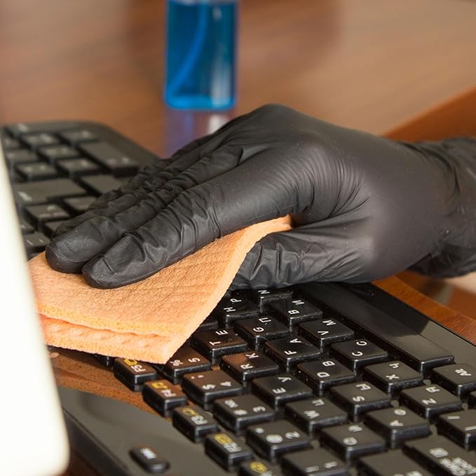 ForPro Disposable Nitrile Gloves, Chemical Resistant, Powder-Free, Latex-Free, Non-Sterile, Food Safe, 4 Mil