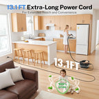 ODSD Steam Cleaner for Home & Car, 3-Level Adjustable Steamer for Cleaning, 15s Heat-Up & 1.6L Large Tank, Handheld Steam Cleaner for Car Detailing, Home, Tile, Grout, Furniture with 15pcs Accessories