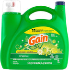 Gain Liquid Laundry Detergent, Original Scent, 194 fl oz, 134 loads, Freshness + Odor Fighting, Laundry Detergent Liquid Soap, HE compatible
