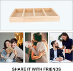 Toyvian Wooden Eyeglasses Storage Tray and Display Rack Glasses Organizer for Home Tabletop Eyewear Storage with 4pcs Tray Set