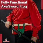 Armory Replicas - Ring Leather Universal O-Ring Medieval Style Axe Holder Belt Frog - Hand Crafted Genuine Leather Costume Weapon Holster Holder